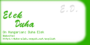 elek duha business card